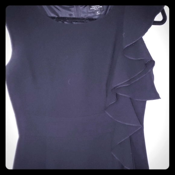 Tahari ASL ruffled black dress - Picture 1 of 2